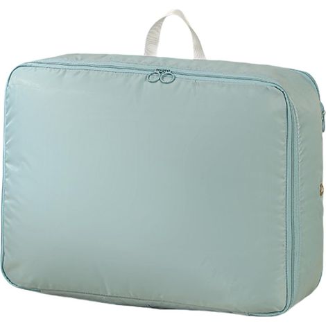 Filiyano – Sac de rangement auto-compressible ultra-compact, idéal pour ranger doudounes, couettes, vêtements et couvertures (bleu, taille L pour (1/5)