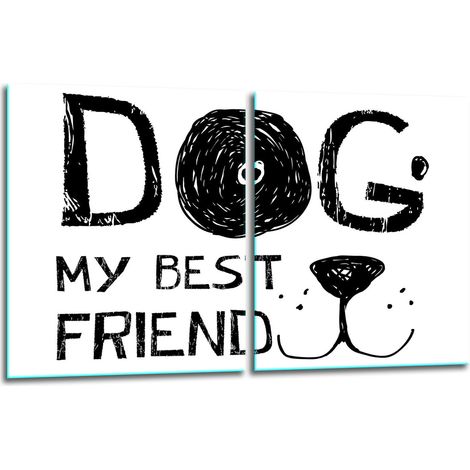 2 plaques de protection en verre pour cuisinière 40x52 pour chien (1/5)