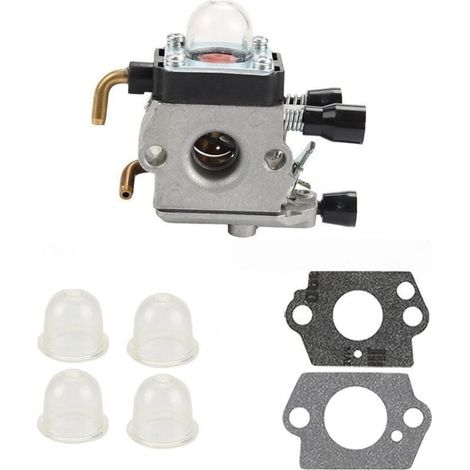 Rasenmäher-Vergaser-Reparatursatz für STIHL FS45C, FS45L, FS55 C, FS55 T, FC55, KM55R und HL45. Enthält ein komplettes Set an Vergaserzubehör. (1/4)