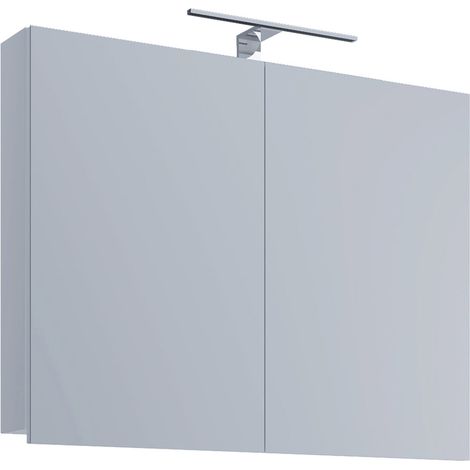 VCB1 Armoire de toilette murale avec miroir 60 cm, éclairage inclus, blanc.