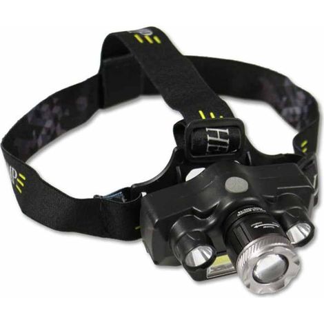 Torcia frontale da testa 4 led con zoom 5 modalità di illuminazione ricaricabile impermeabile per officina ciclismo scalata lavoro pesca (1/4)