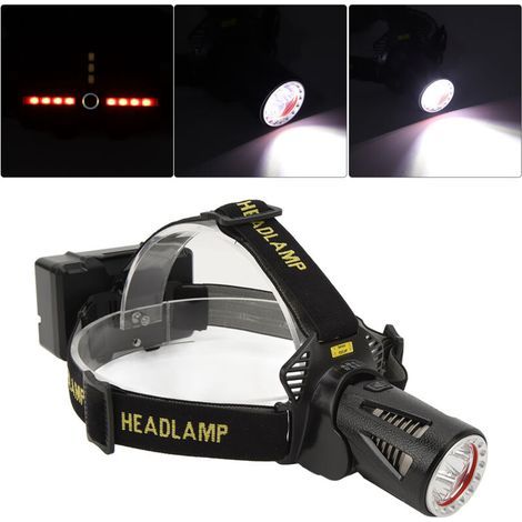 Lampe Frontale Extérieure Chargement USB Antidérapant Respirant Réglable Élastique IPX5 Lampe Frontale Étanche pour Camping,