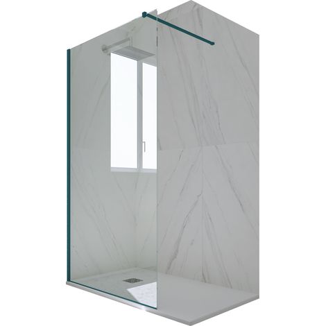 Duschwand Walk In pvc  cm Klarglas Grün night watch Kolors
