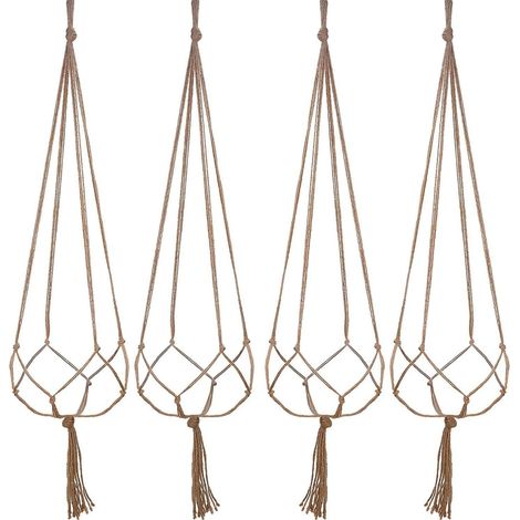4 Pcs Cordes- 80cm De Suspension Pour Plante Fleurs Intrieur Et Extrieur