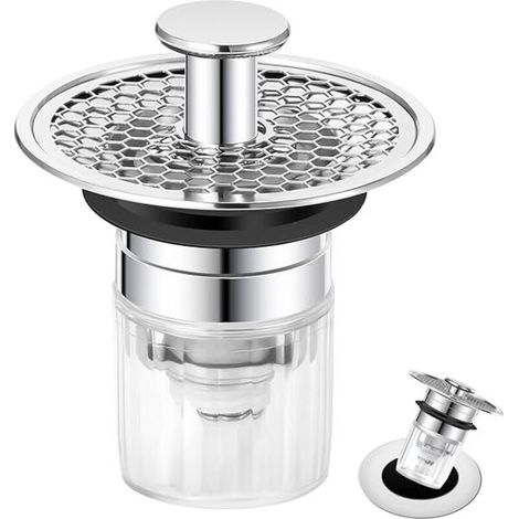 Bathroom Sink Plug, 32-42mm, Universal Pop-Up Sink Plug, Kitchen and Bathroom Sink Plug, Sink Plug with Anti-Clogging and Anti-Odor Filter (1/5)