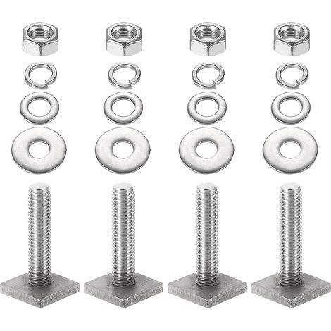 4 Jeux Boulons Fente T M8 x 35mm Boulons Tête Carrée T (1/5)