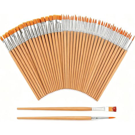 40 Pcs Petit Pinceau Peinture Acrylique, pour Aquarelle et Maquillage (1/5)
