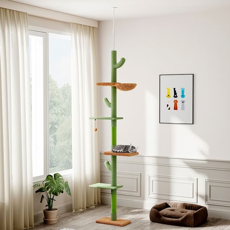 Green Cactus Scratching Post Cat Tree (1/5)