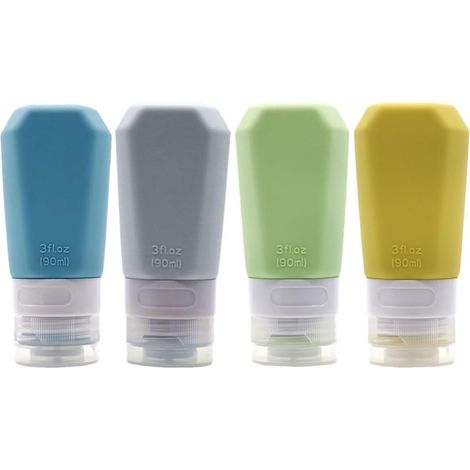 Botellas de viaje de silicona de 90 ml, juego de 1, a prueba de fugas (1/5)