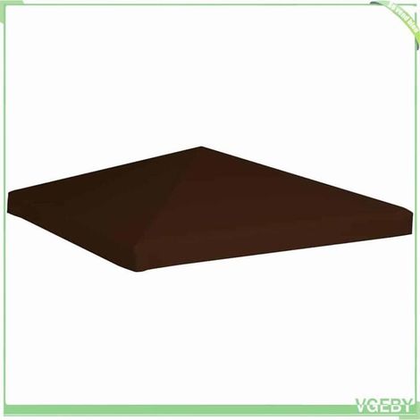 Toile de toit de chapiteau - FAFEICY - 46621 - 3x3 m - 310 g/m² - Marron (1/5)