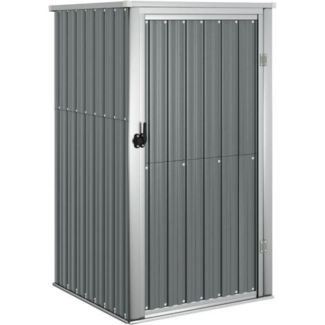 Casetta da giardino casetta per capanni casetta per ripostigli casetta per attrezzi da esterno robusta 88 x 89 x 161 cm acciaio zincato grigio 020022418