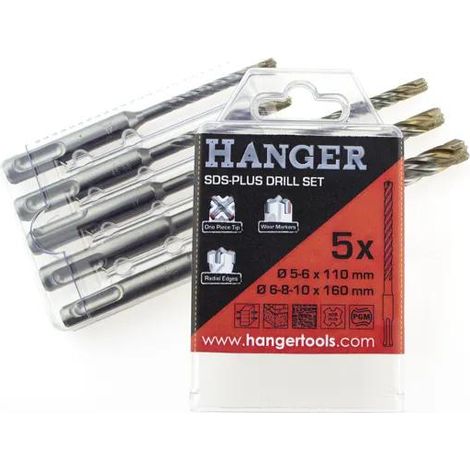 Set di punte da beton HANGER 4 taglienti, multi diametri