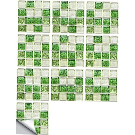 10pièces Autocollants De Carrelage Diy Pvc Simulés Étanches Et Autoadhésifs Pour Décoration Murale Sol Idéaux Pour Salle De Bain Et Salon,15×15cm (1/5)