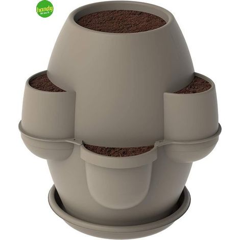 Fioriera classica Cappuccino OASI diametro 80x h80 cm (1/4)