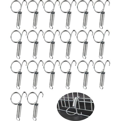 Crochets à Ressort pour Cage loquet de Porte à Ressort Crochet De Verrouillage Fixation Cage Porte pour Fixer Lapin Écureuils Oiseaux Rongeurs (1/5)
