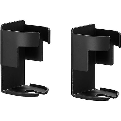 Set mit 2 Haltern für elektrische Zahnbürsten, schwarzer, selbstklebender Wand-Aufbewahrungsorganizer aus Metall für Zahnbürsten B-- (1/5)
