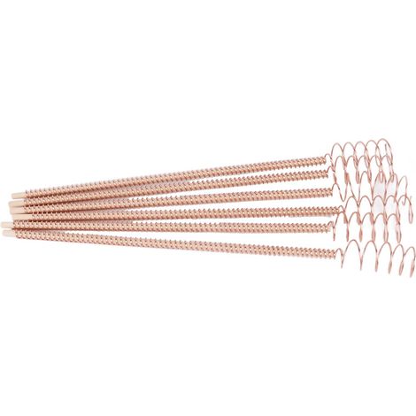 6 tuteurs pour plantes Electroculture, 30 cm, en bois naturel, enroulés d'un serpentin en cuivre pur, antennes de jardinage pour la culture de plantes et de légumes. (1/5)
