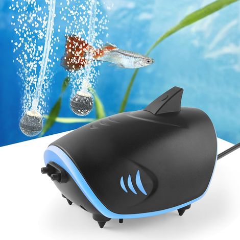 3W Aquarium Air Pump, Silent Oxygen Pump for Aquarium 5L/Min, Adjustable Aquarium Aerator for Tank up to 400L (1/5)
