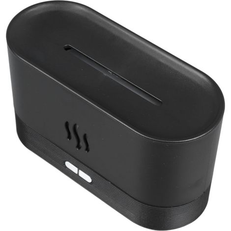 Diffuseur d'huiles essentielles à effet flamme, humidificateur d'aromathérapie, fonctionnement silencieux, alimentation USB, diffuseur de brume pour la maison et la chambre, noir