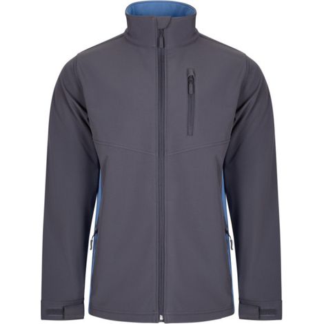 Velilla 106004 chaqueta de trabajo soft shell bicolor - L - Gris/Celeste claro (1/5)