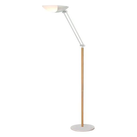 Lampadaire Led Météor blanc/hêtre - Aluminor - 36W (1/3)