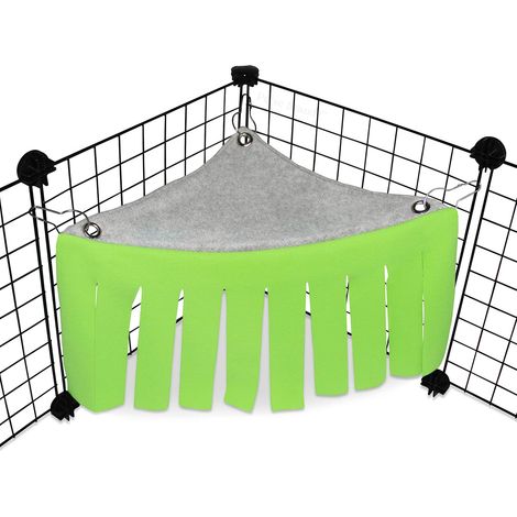Cachette en polaire d'angle pour cochons d'Inde, furets, chinchillas, hérissons, lapins nains et autres petits animaux de compagnie - Accessoires et jouets (1/5)