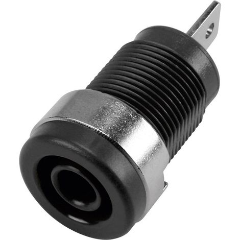 TRU COMPONENTS 6239C26EN Sicherheits-Laborbuchse Buchse, Einbau vertikal Stift-Ø: 4 mm Schwarz 1 St.