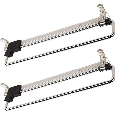 2 x Sliding Clothes Rails, Telescopic Clothes Racks, Pull-Out Clothes Rails, 300 mm (1/5)