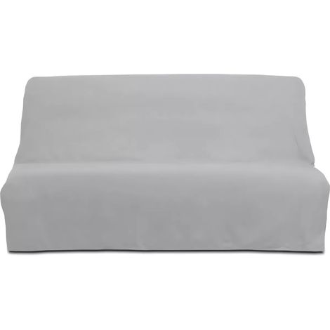 Housse clic-clac en coton PANAMA gris clair