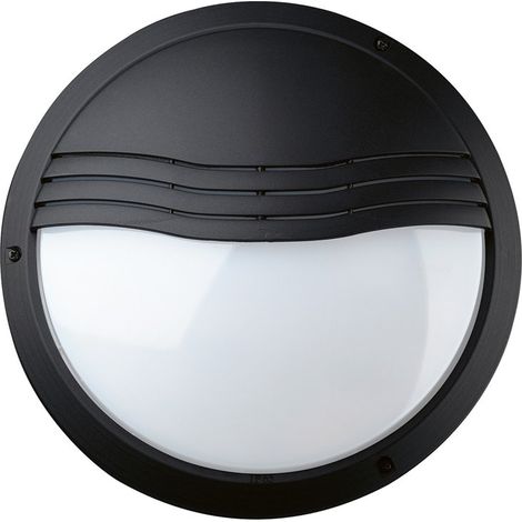 Aplique de pared PLAFF redondo Hood E27 42 W IP65 Negro (1/2)