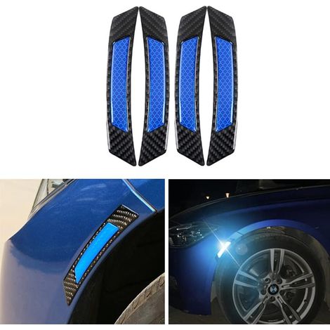 4-teiliger universeller Radschutz aus Kohlefaser für Auto, SUV, Pickup (blau)
