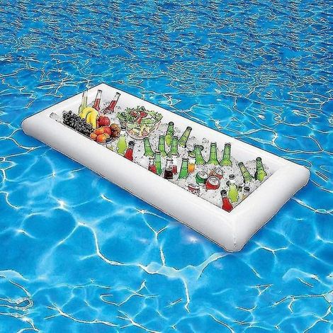 Plateau flottant pour piscine. Porte-bières flottant en PVC. Plateau de buffet gonflable. (1/3)