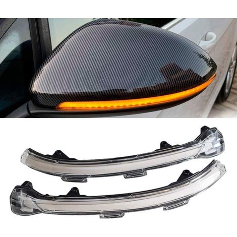 Paire de clignotants dynamiques à LED pour VW Golf 7 MK7 GTI 7 R 7.5 Golf Sportsvan (coquille blanche (jaune))