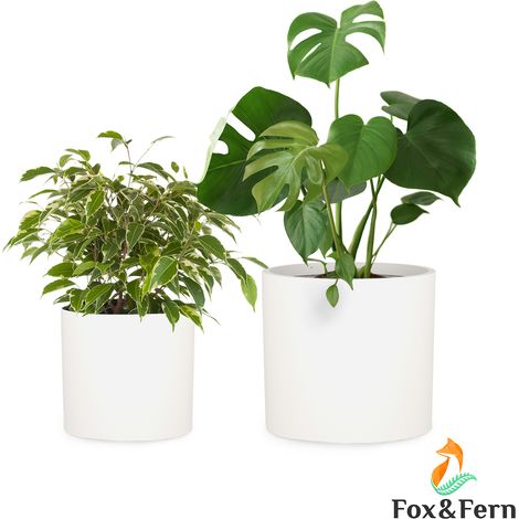 Gendt Pflanztopf Übertopf 2er-Set 2 Größen L/XL Faserstein In/Outdoor (1/5)