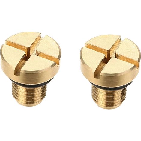 2X 17111712788 Vis de purge du vase d'expansion du liquide de refroidissement du radiateur, type or, compatible avec E36, E39, E46, etc. (1/4)