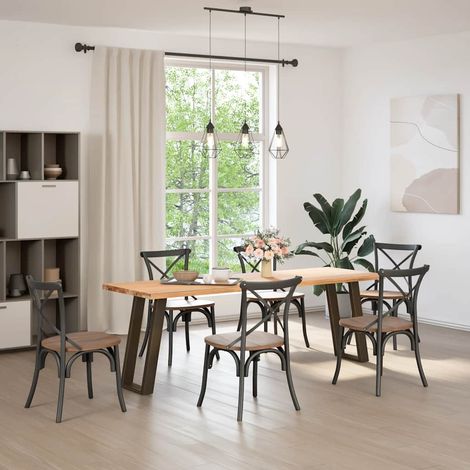 vidaXL Console Table Legs U-Shaped 2 pcs Natural Steel 38x(72-73) cm (1/5)