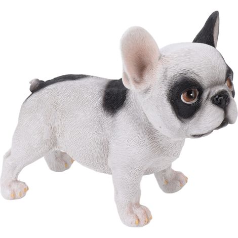 Décoration de jardin en résine représentant un bouledogue, couleur fidèle, adorable bouledogue d'extérieur en résine pour la décoration intérieure, petit bouledogue debout (1/5)