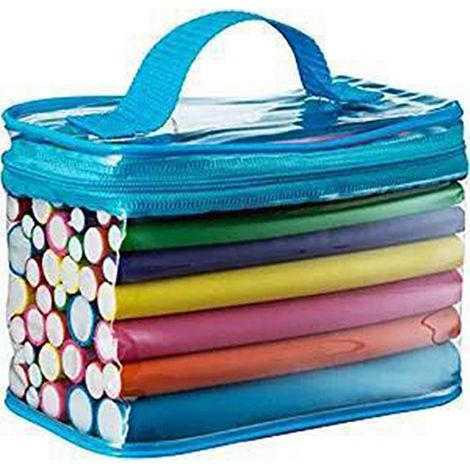Rouleau à cheveux flexible, souple et portable, sans chaleur, avec sac bleu pour salon de beauté (1/5)