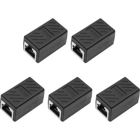 Lot de 5 coupleurs Ethernet RJ45 pour hubs, commutateurs, TV, décodeur, routeur, appareil sans fil, ordinateurs, etc (1/5)