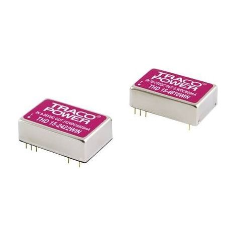 TracoPower THD 15-2422WIN Convertitore DC/DC da circuito stampato 24 V/DC 12 V/DC, -12 V/DC 625 mA 15 W Num. uscite: 2 (1/2)