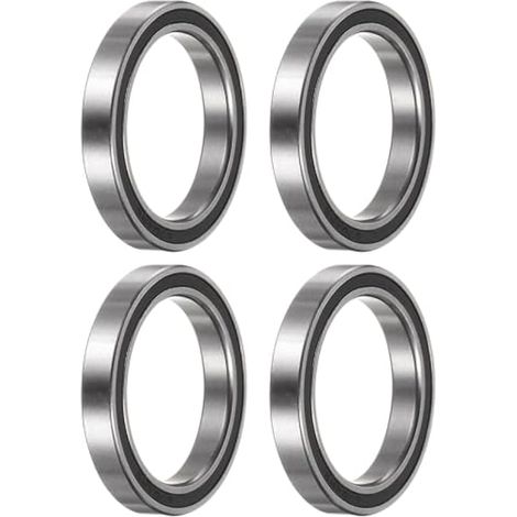 Roulement à billes à gorges profondes 6704-2Rs, 4 pièces 20 x 27 x 4 mm Z2, double joint caoutchouc, acier chromé, noir (1/5)
