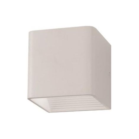 Lampada faretto a muro bianca quadrata doppia luce 5W IP20 Calda