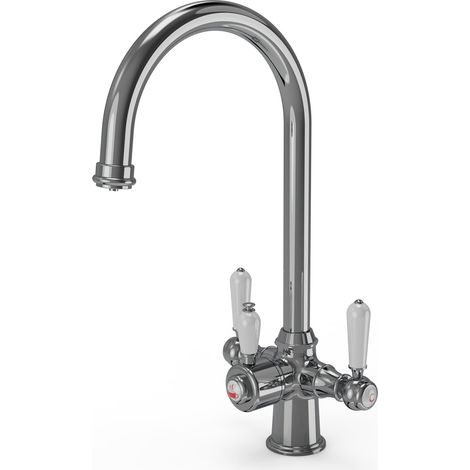3-in-1 Instant Boiling Water Tap Kitchen Cold Hot Filtered Traditional Chrome (1/5)