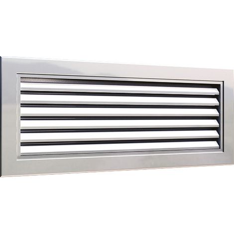 Grille de reprise porte filtre (type média efficacité G3) à ailettes inclinées ouverture avec charnière verrouill NATHER 994872
