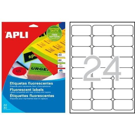 APL B20H ETIQ FLUOR ROJO 64X33.9 CANT.ROMOS 2872