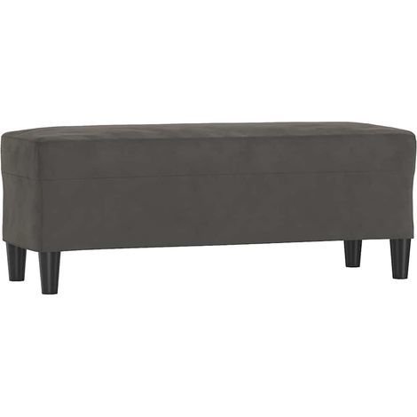 vidaXL Banco de terciopelo gris oscuro 100x35x41 cm (1/2)