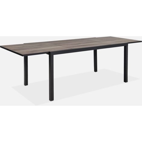 Mesa de jardín extensible de DPC y aluminio, 8 plazas (1/5)