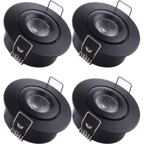 Mini Recessed LED Ceiling Spotlights, 1W Warm White 3000K, for Shop Windows, Ceilings, Kitchens, Closets, DIY Lighting, etc.