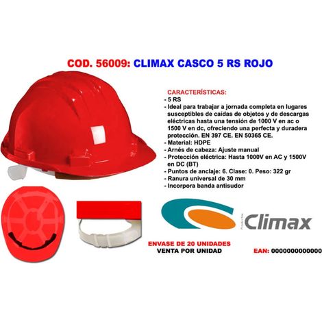 ELMETTI PROTEZIONE CLIMAX 5-RS ROSSI