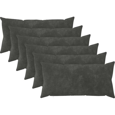 vidaXL Funda de almohada 6 pcs HEERLEN Antracita 40 x 70 cm (1/5)